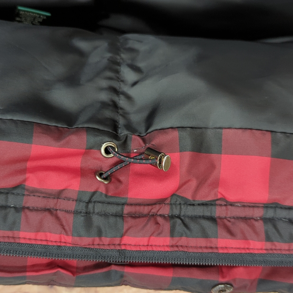 Lauren Ralph Lauren Buffalo Plaid Down Jacket Drawstring Waist Hood Faux… - Picture 13 of 17